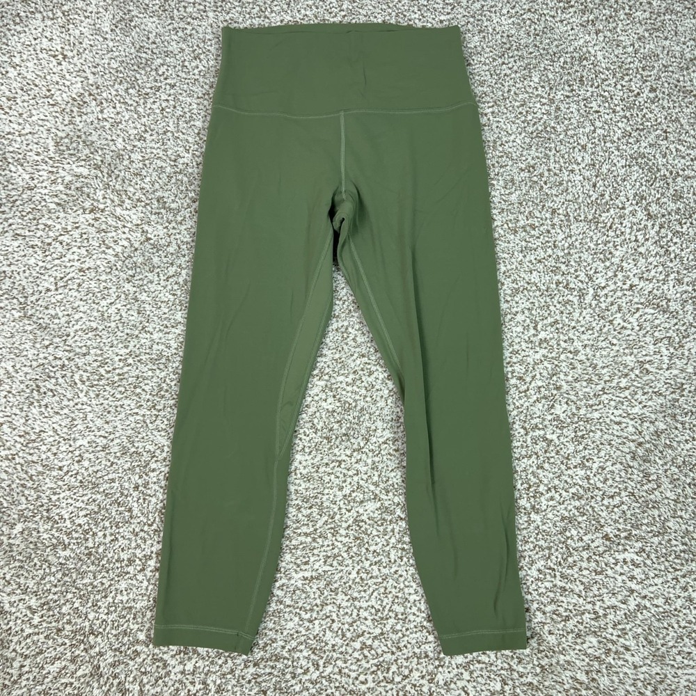 Lululemon Pants Womens 8 Green High Rise Cropped Leggings Yoga Gym Workout Align